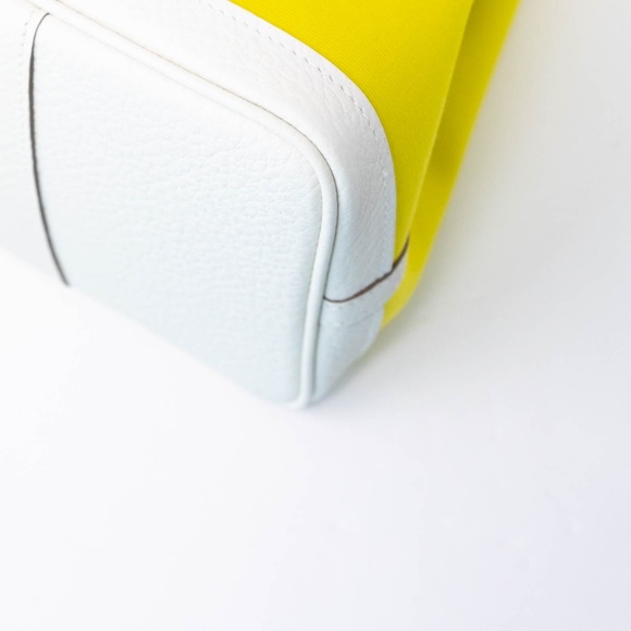 Hermes Toile Canvas Garden Party 30 Bag Lime - Picture 10 of 11